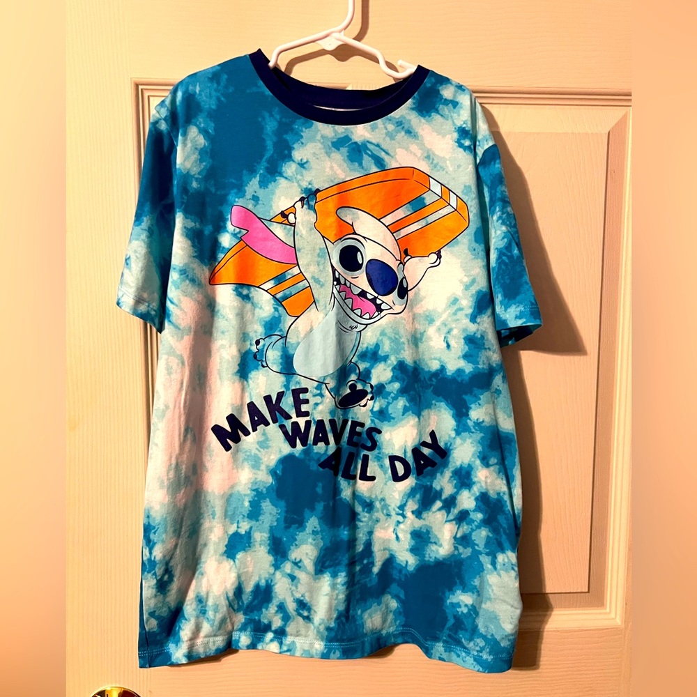 Disney Spotted Zebra Stitch make waves short sleeve T-shirt XXL youth